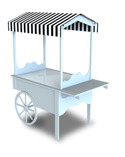 vintage wood cart