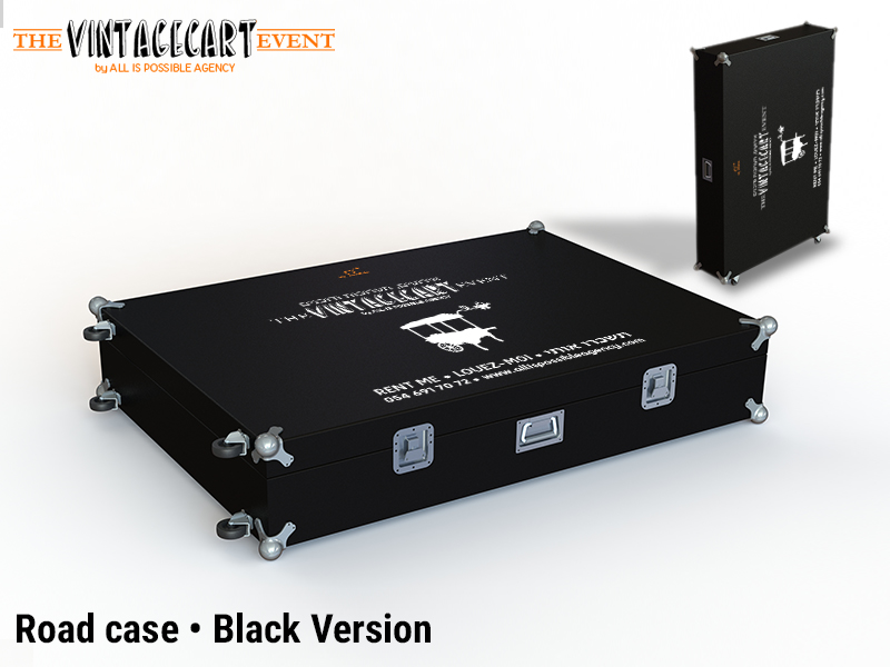 3D images vintage collapsible cart